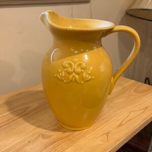 Yellow Ceramic Pitcher